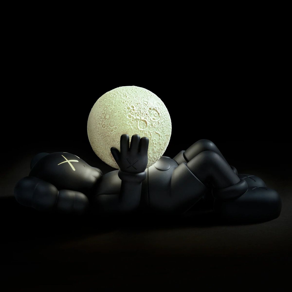 Kaws- Vinyl, with a fluorescent moon component "HOLIDAY SHANGHAI (Black)"