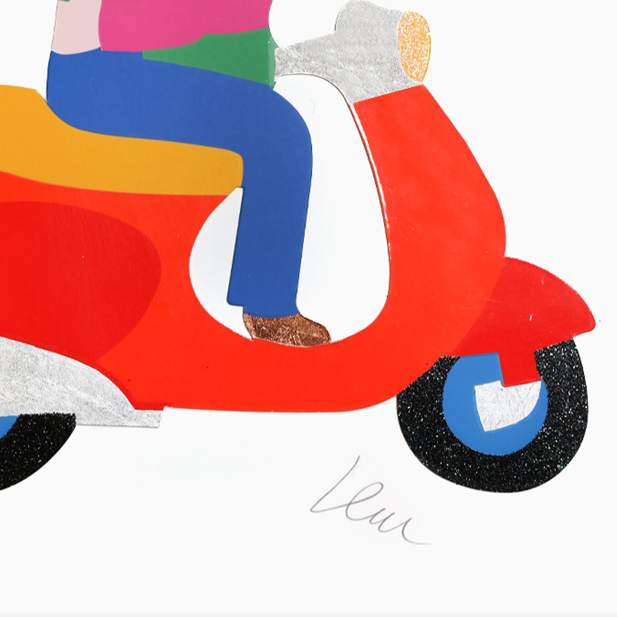 Marco Lodola- Silkscreen "Baci fugaci"