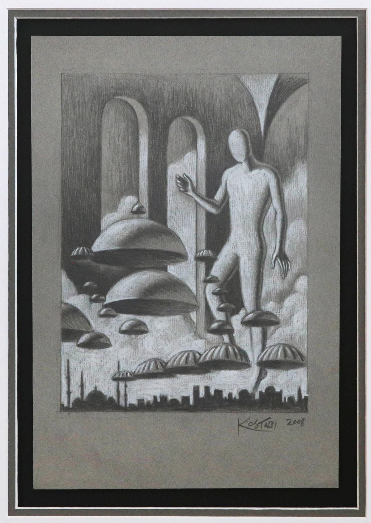 Mark Kostabi- Original Drawing on Paper