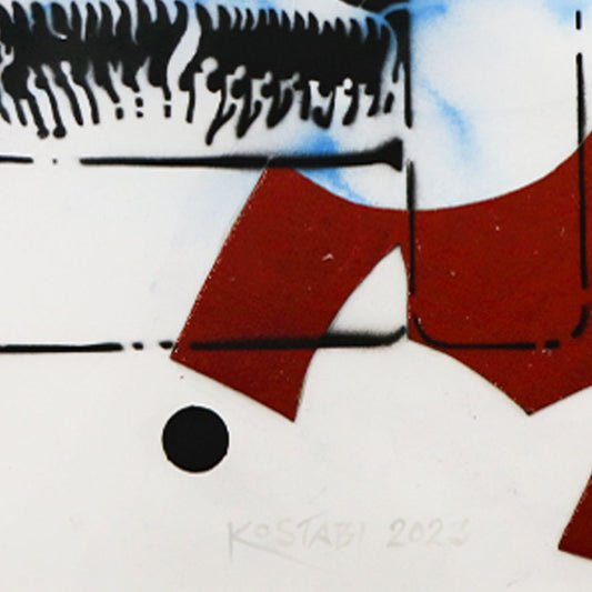 Mark Kostabi- Original Mixed Media on Paper "Dreams and Desires"