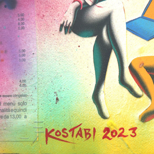 Mark Kostabi- Original Mixed Media on Paper "The Next Generation"