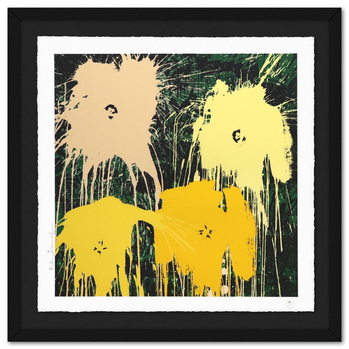 Mr Brainwash- Silkcreen on Paper "Flowarh$ - II (B), 2021"