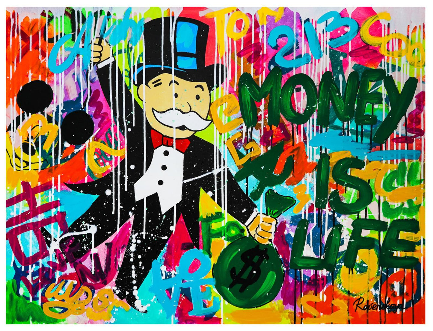 Nastya Rovenskaya- Mixed Media "Monopoly Money"