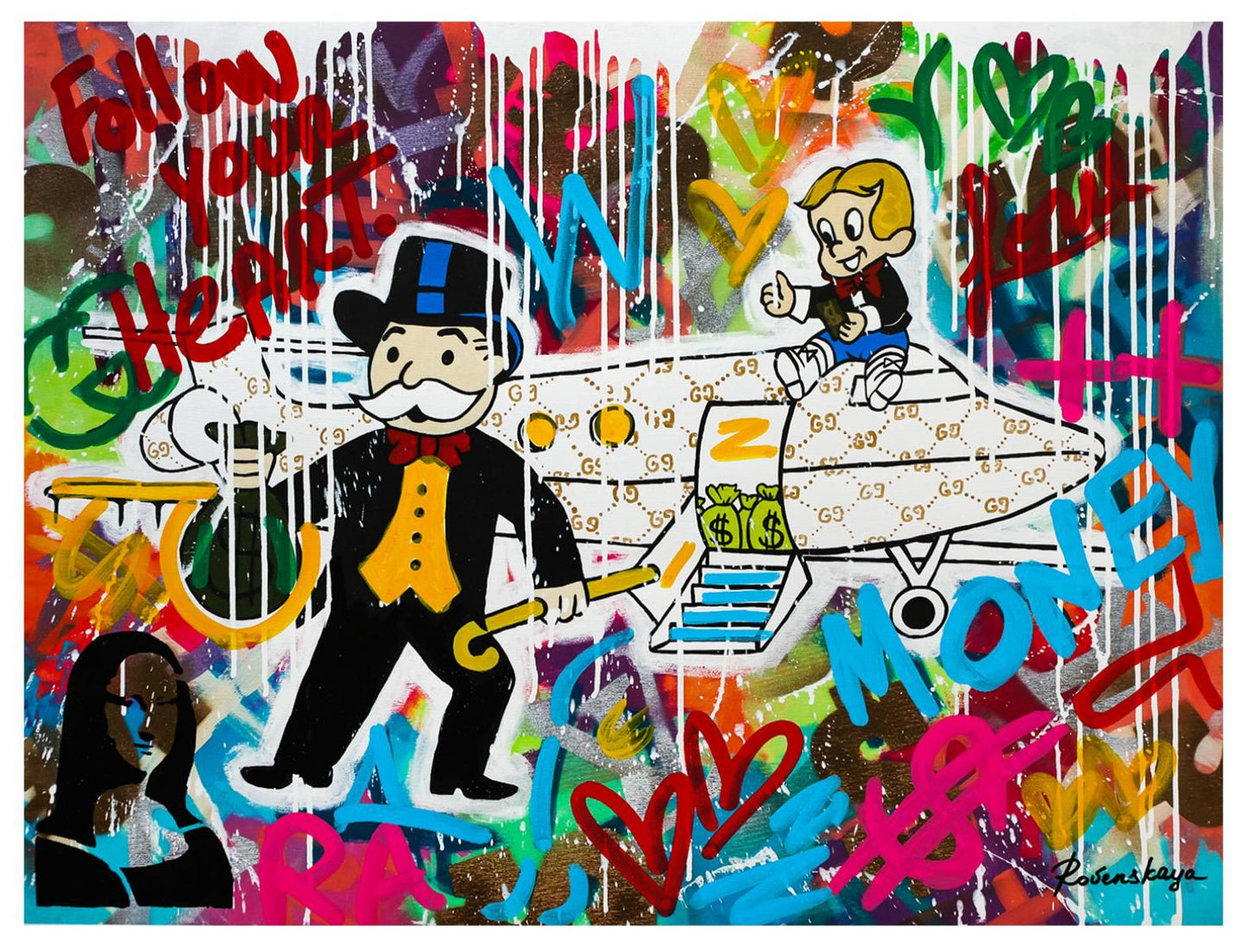 Nastya Rovenskaya- Mixed Media "Money and Jr."