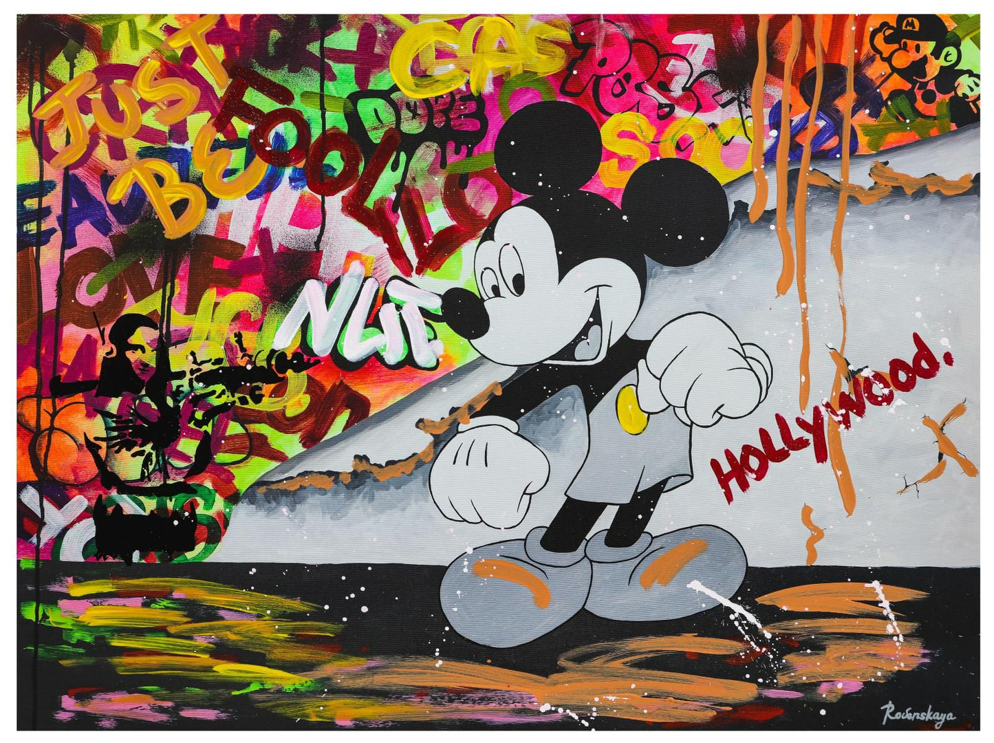 Nastya Rovenskaya- Mixed Media "Dancing in the City"