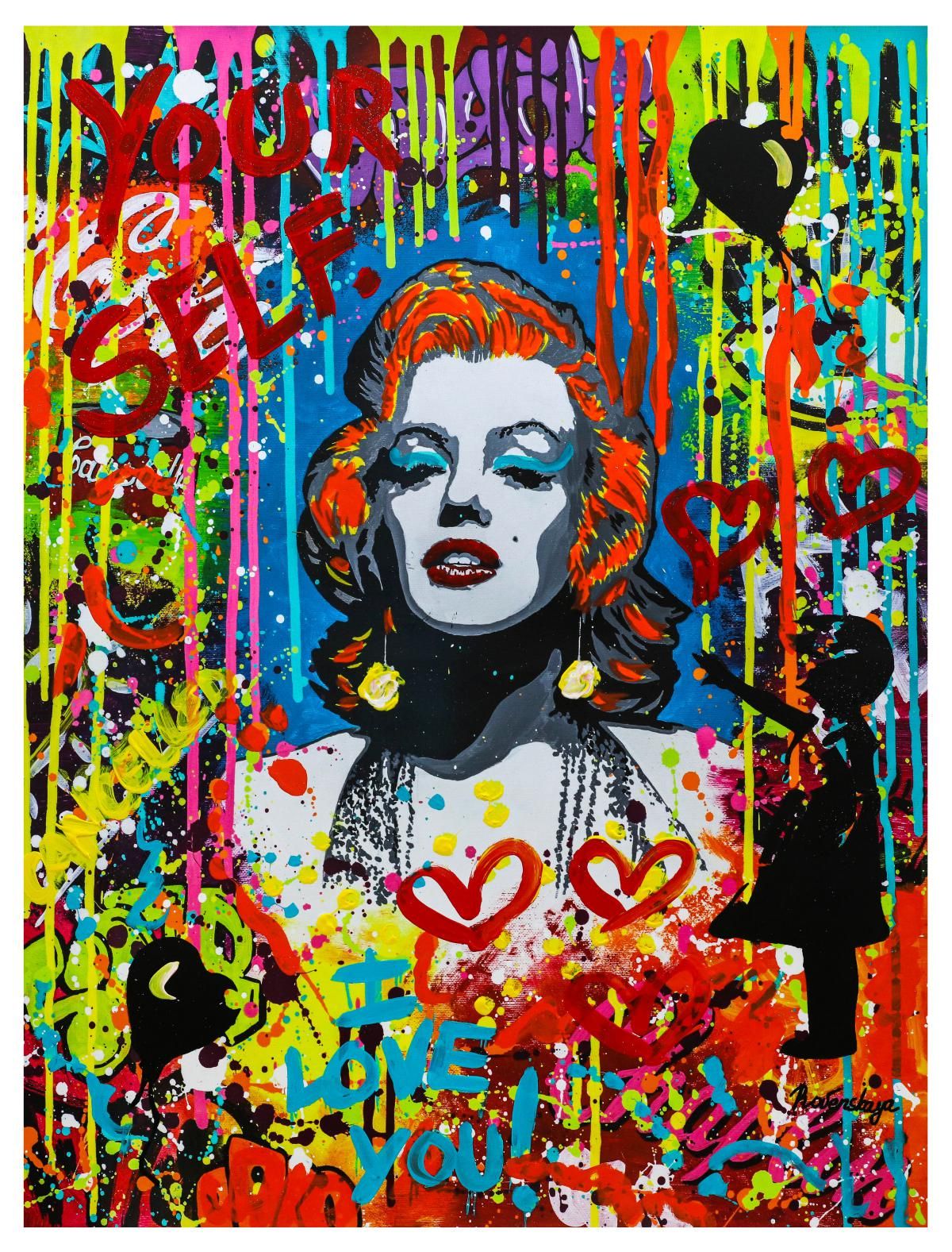 Nastya Rovenskaya- Mixed Media "Blonde Bombshell"