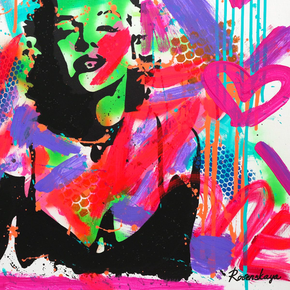 Nastya Rovenskaya- Mixed Media "Shadow of Marilyn Monroe"