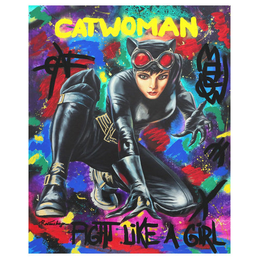 Nastya Rovenskaya- Mixed Media "Catwoman"