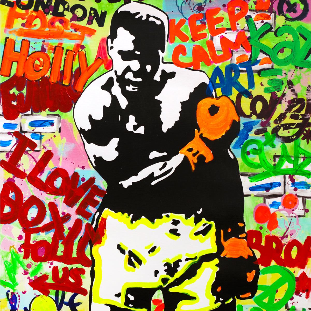 Nastya Rovenskaya- Mixed Media "Muhammad Ali"