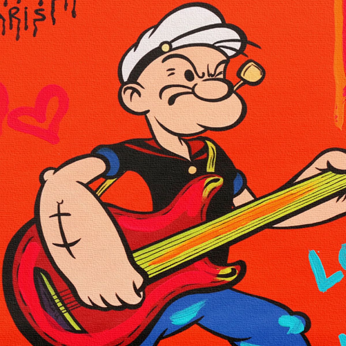 Nastya Rovenskaya- Original Mixed Media on Canvas "Rocking Sailor"