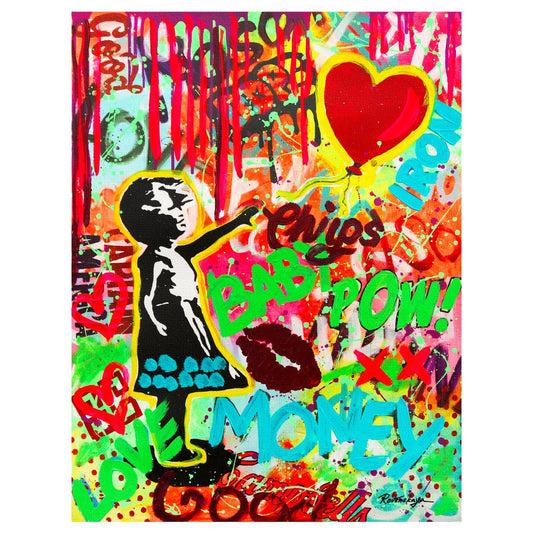 Nastya Rovenskaya- Original Mixed Media on Canvas "The Ballon"