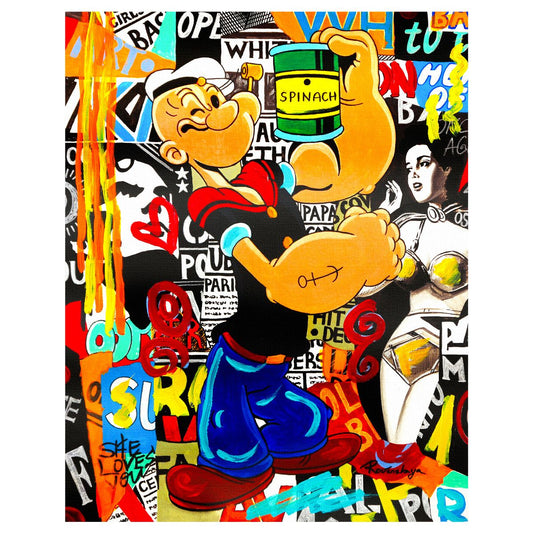 Nastya Rovenskaya- Original Mixed Media on Canvas "Power"