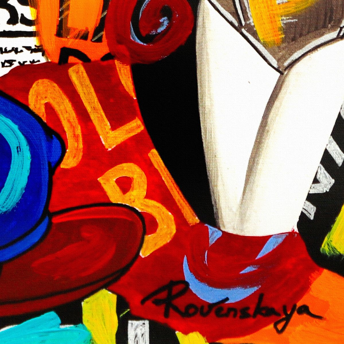 Nastya Rovenskaya- Original Mixed Media on Canvas "Power"