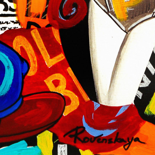 Nastya Rovenskaya- Original Mixed Media on Canvas "Power"