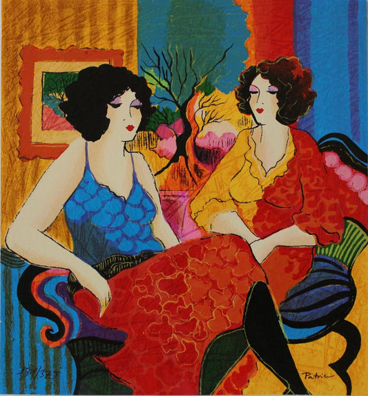Patricia Govezensky- Original Serigraph on Paper "Models Talking"