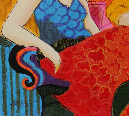 Patricia Govezensky- Original Serigraph on Paper "Models Talking"