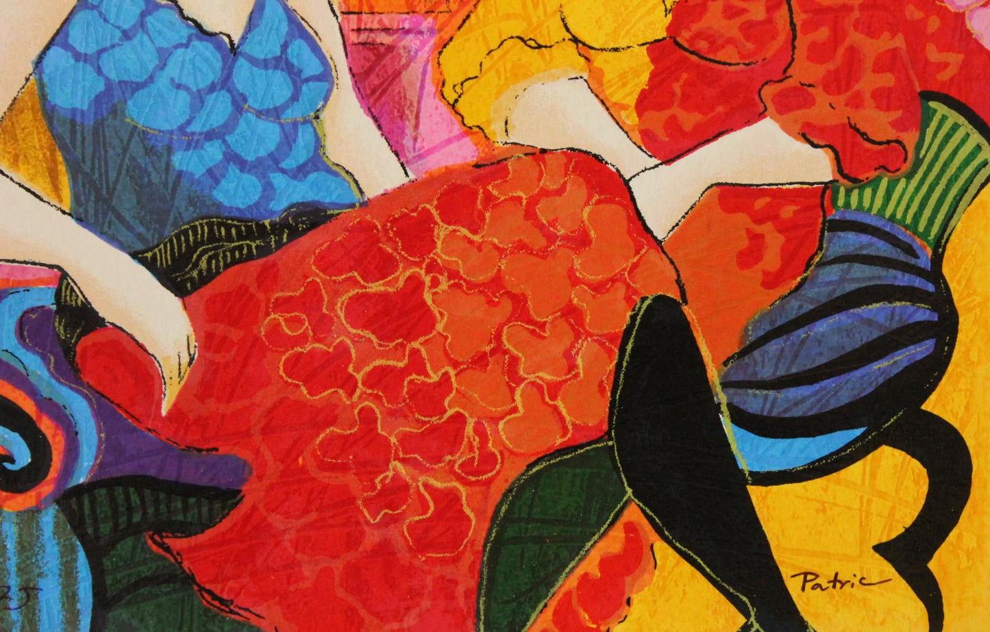 Patricia Govezensky- Original Serigraph on Paper "Models Talking"