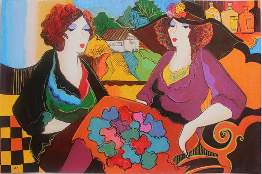 Patricia Govezensky- Original Serigraph on Paper "Villa Saint Tropez"