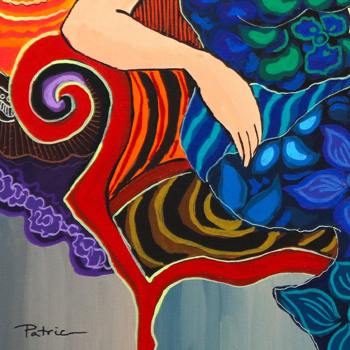 Patricia Govezensky- Original Acrylic on Canvas "A Moment in Time"