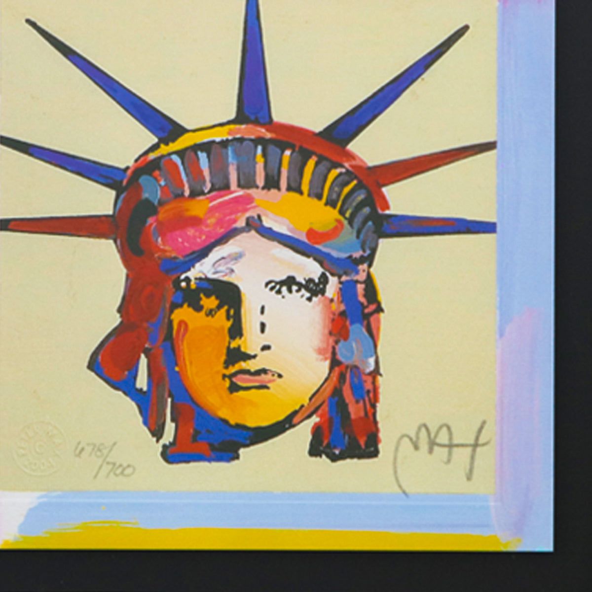 Peter Max- Original Lithograph "Liberty Head"