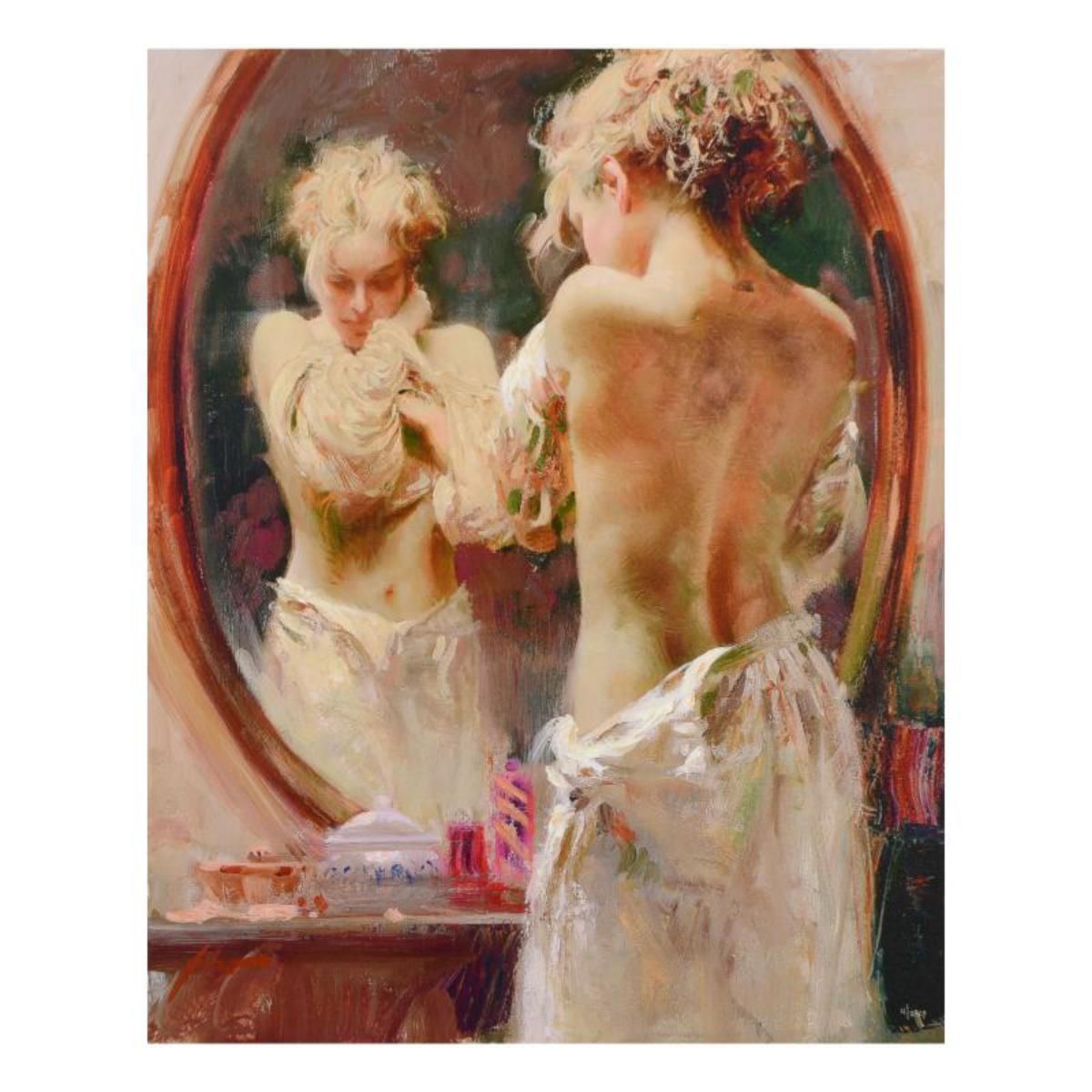 Pino (1939-2010)- Hand Embellished Giclee on Canvas "Contemplation"