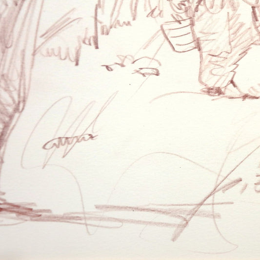 Pino (1939-2010)- Original Drawing on Paper "Untitled"