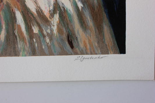 Sergey Ignatenko- Original Serigraph on Paper "Thinking of You"