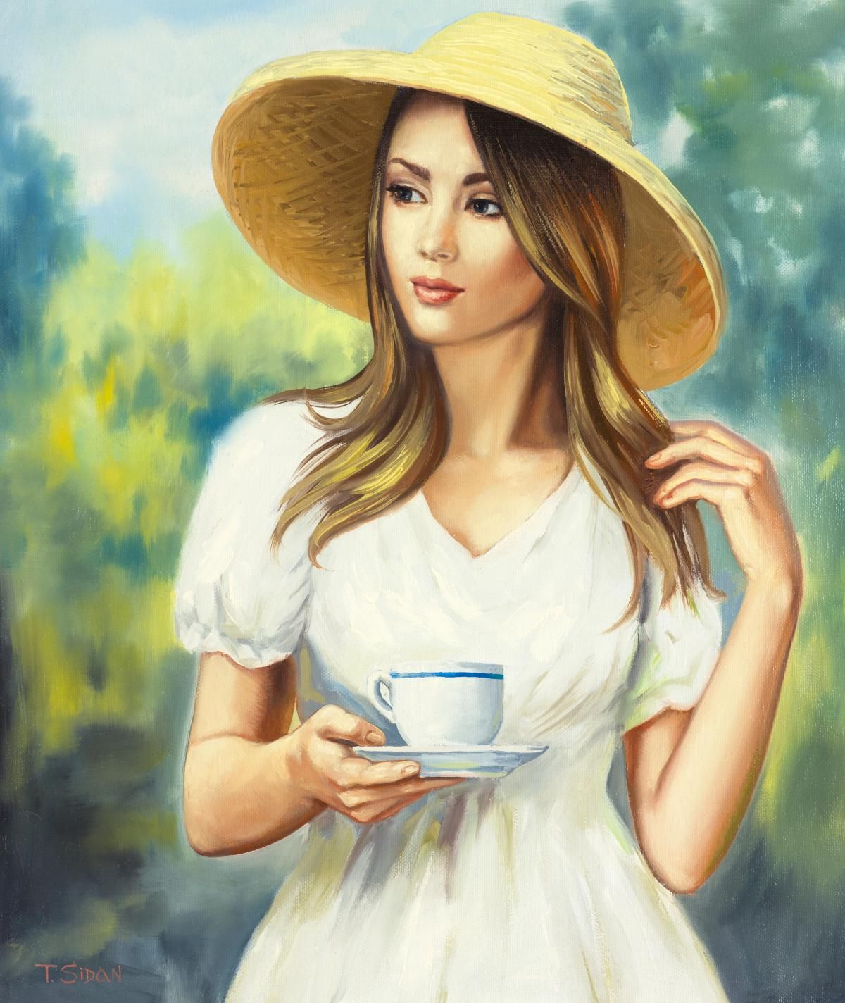 Taras Sidan- Original Giclee on Canvas "Antonia"