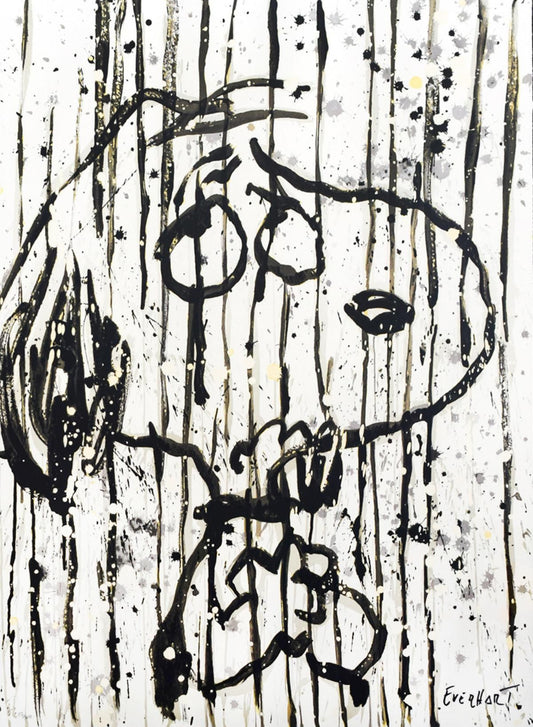 Tom Everhart- Hand Pulled Original Lithograph "Dancing in the Rain"