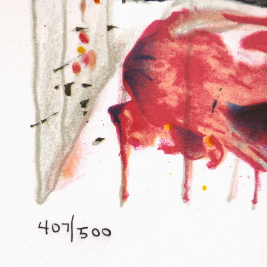 Tom Everhart- Hand Pulled Original Lithograph "Blow Dry"