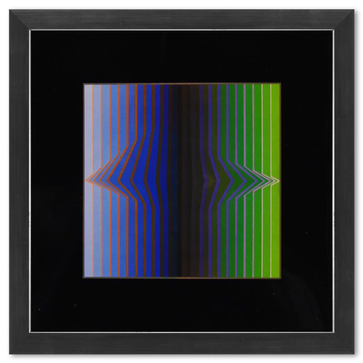 Victor Vasarely (1908-1997), "Ilile - III de la serie Vonal" Framed 1971 Heliogravure Print with Letter of Authenticity