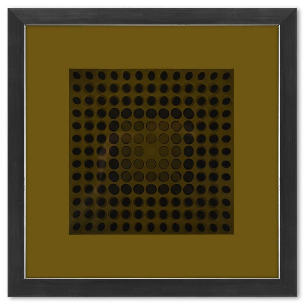Victor Vasarely (1908-1997), "Tuz - 2 de la serie CTA - 102" Framed 1971 Heliogravure Print with Letter of Authenticity