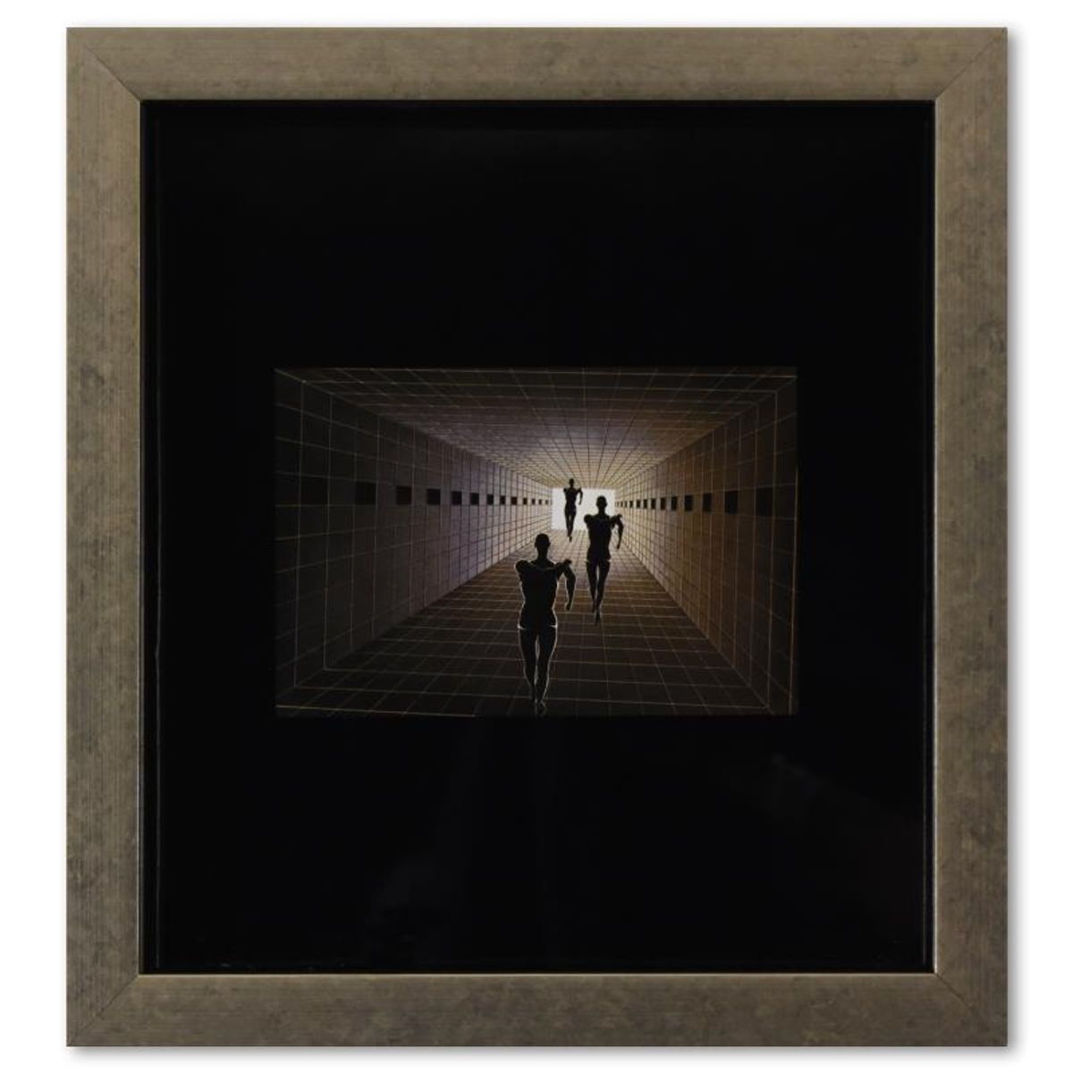 Victor Vasarely (1908-1997), "Etude De Perspective de la serie Graphismes 1" Framed 1977 Heliogravure Print with Letter of Authenticity