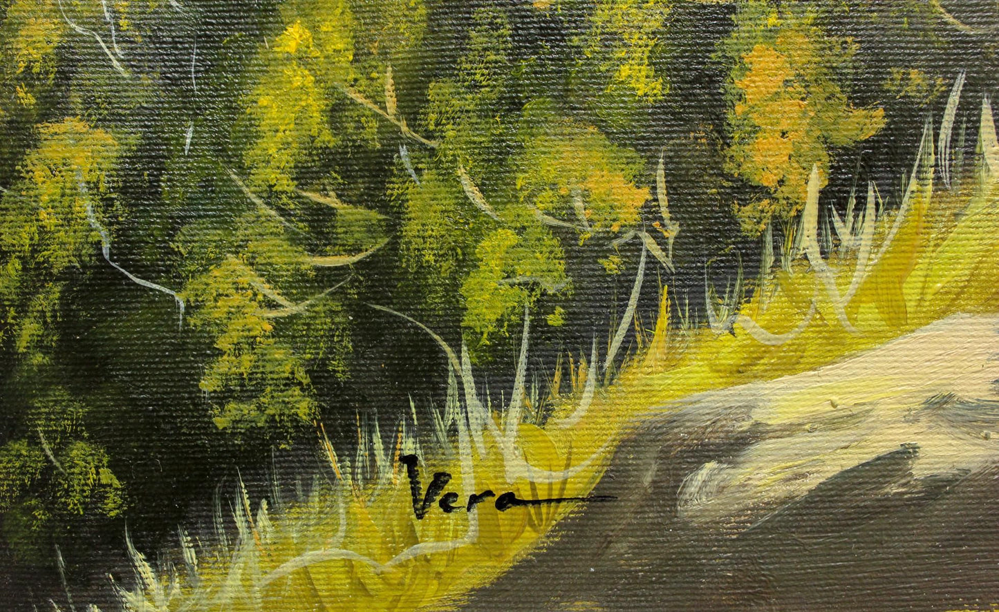 Vera V. Goncharenko- Original Oil on Canvas "Playing In The Forest"
