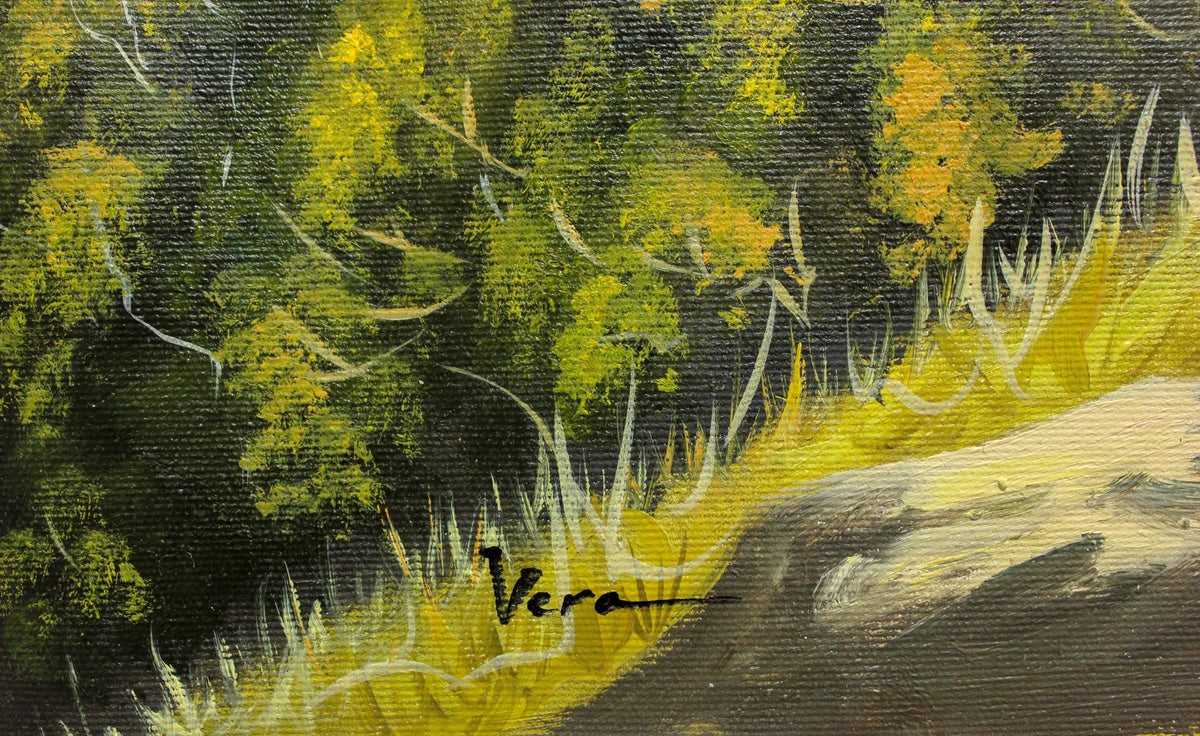 Vera V. Goncharenko- Original Oil on Canvas "Playing In The Forest"