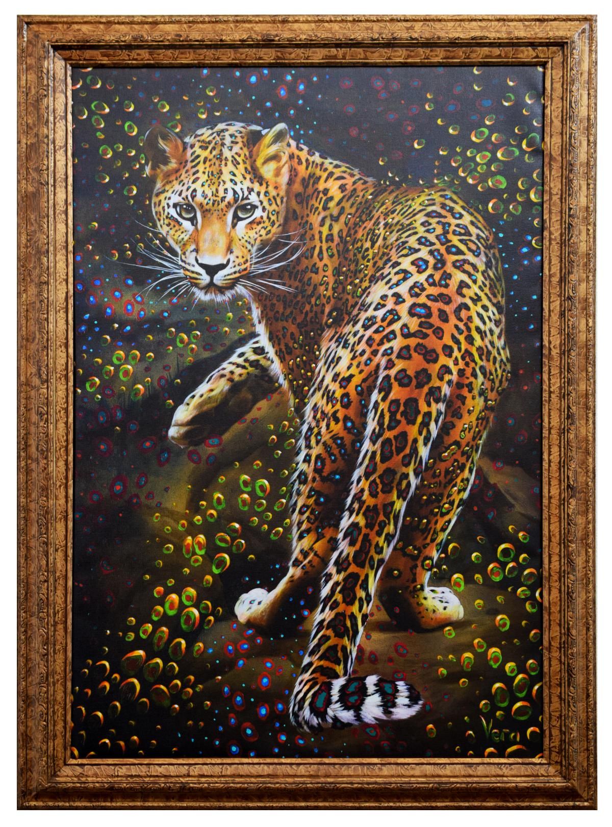 Vera V. Goncharenko- Original Giclee on Canvas "Looking For Food"