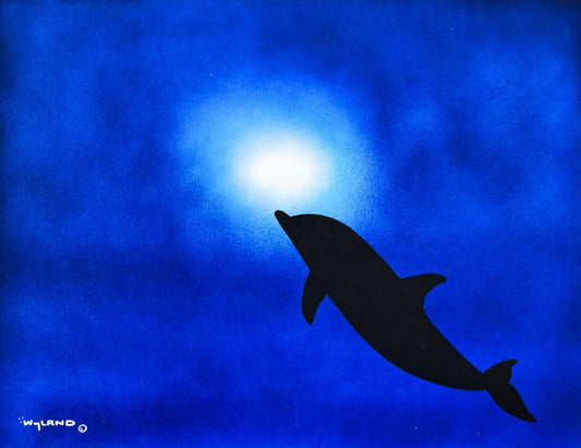 Wyland- Original Painting on Canvas "Dolphin"