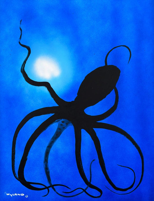 Wyland- Original Painting on Canvas "Octopus Swirl"