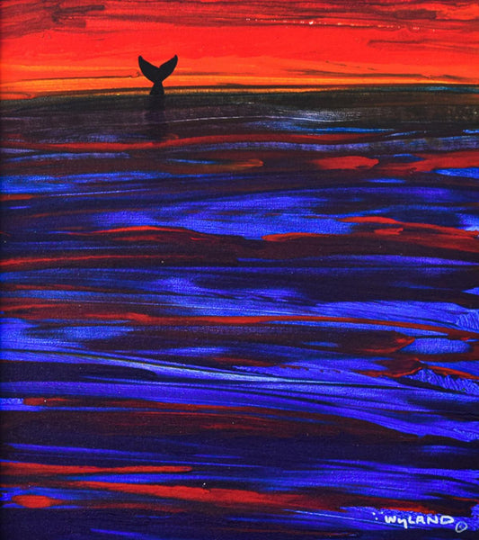 Wyland- Original Painting on Canvas "Solitary Swimmer"