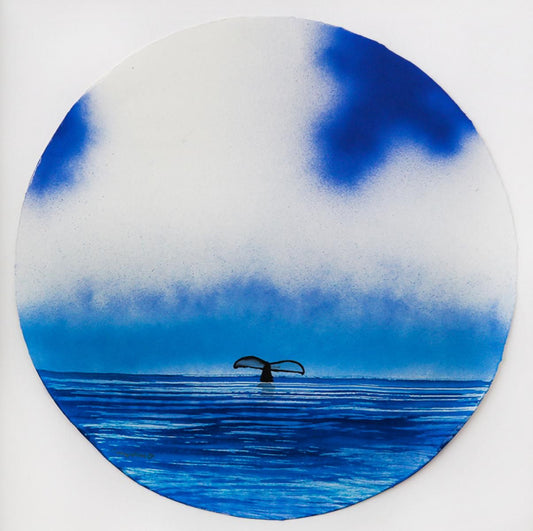 Wyland- Original Watercolor Painting on Deckle Edge Paper "Fluke"