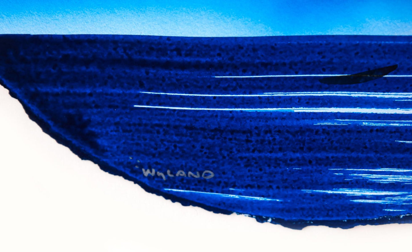 Wyland- Original Watercolor Painting on Deckle Edge Paper "Dolphins"