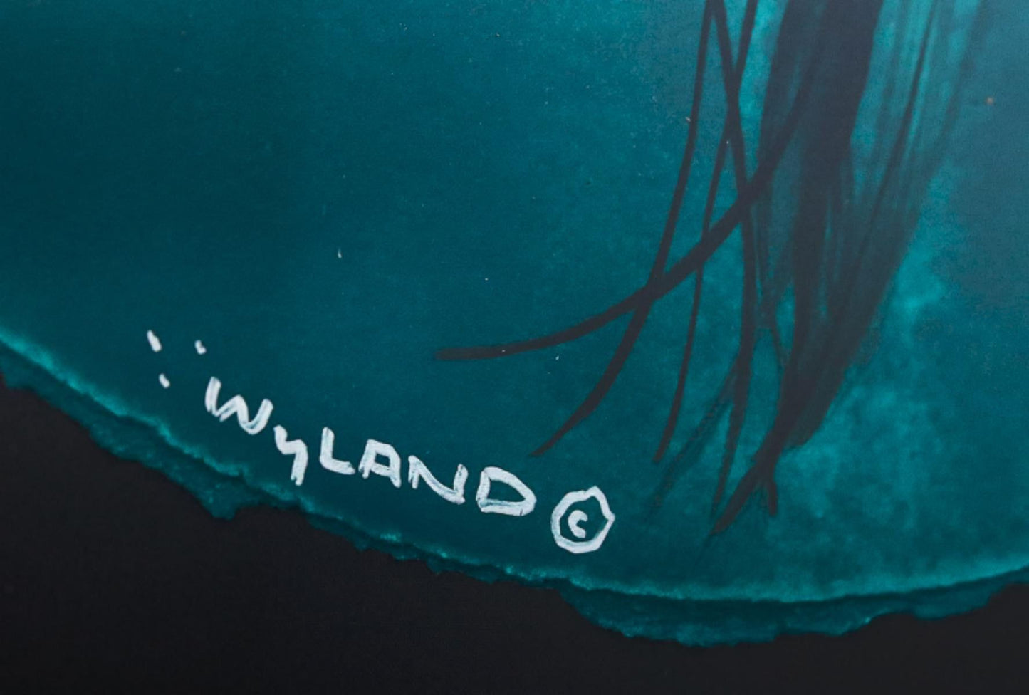 Wyland- Original Watercolor Painting on Deckle Edge Paper "Translucent Jellyfish"