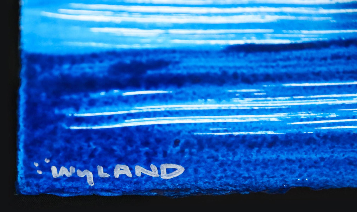 Wyland- Original Watercolor Painting on Deckle Edge Paper "Dolphin"