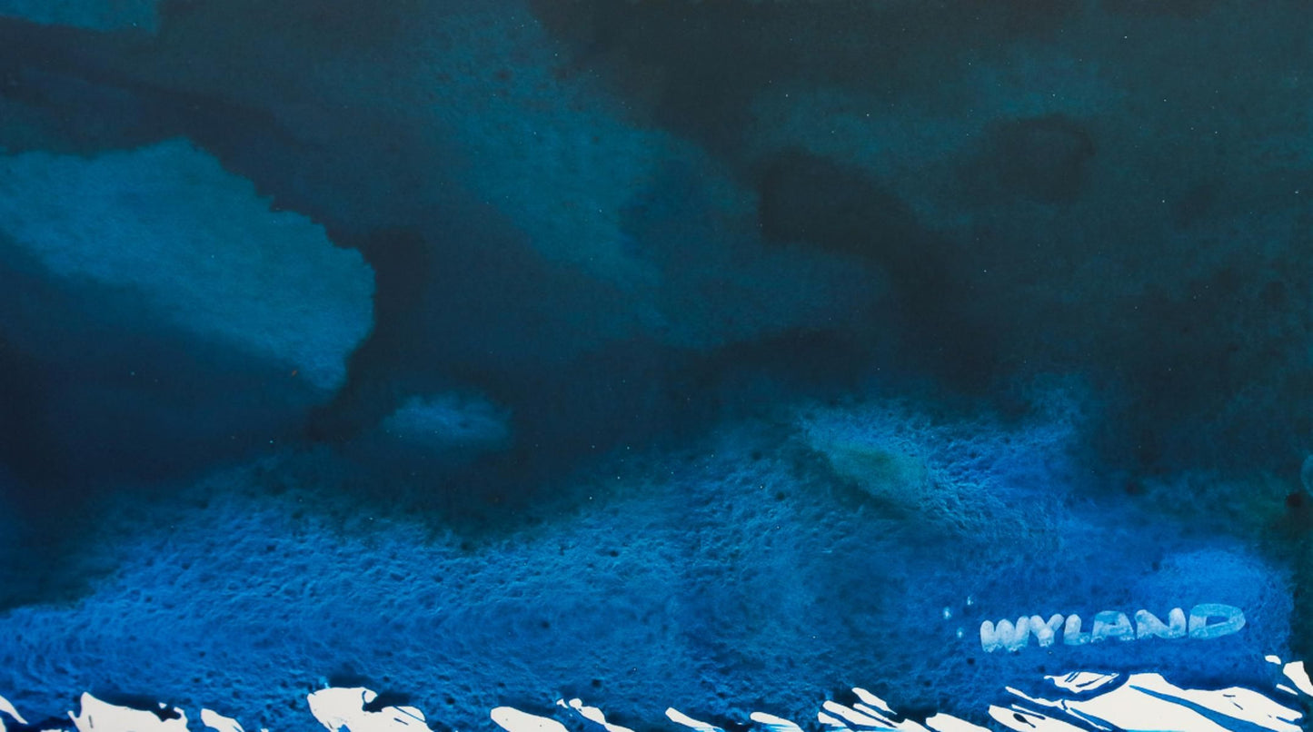 Wyland- Original Watercolor Painting on Deckle Edge Paper "Abstract"