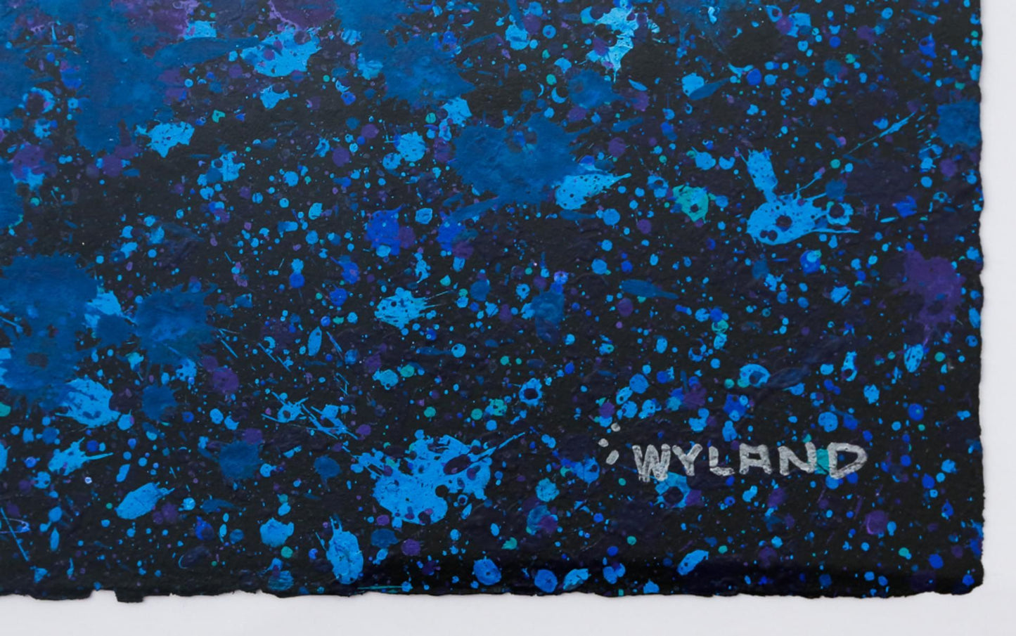 Wyland- Original Watercolor Painting on Deckle Edge Paper "Abstract Drip"