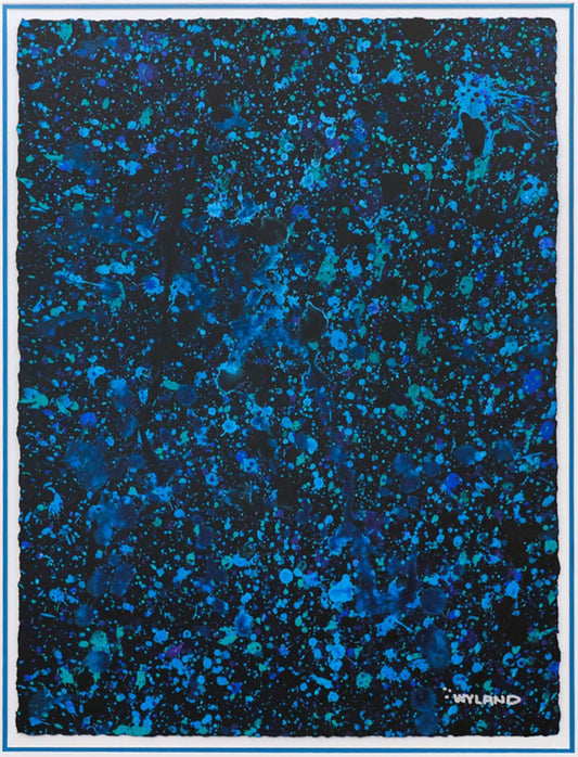 Wyland- Original Watercolor Painting on Deckle Edge Paper "Abstract Drip"