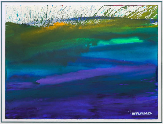 Wyland- Original Watercolor Painting on Deckle Edge Paper "Abstract"