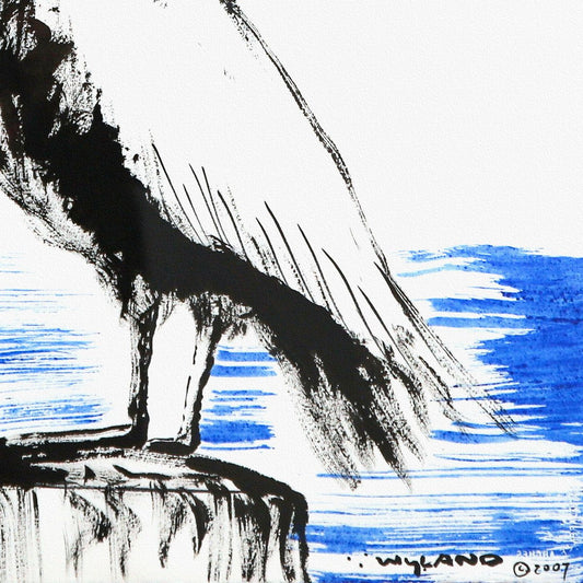 Wyland- Original Sumi Ink Painting "Pelican"