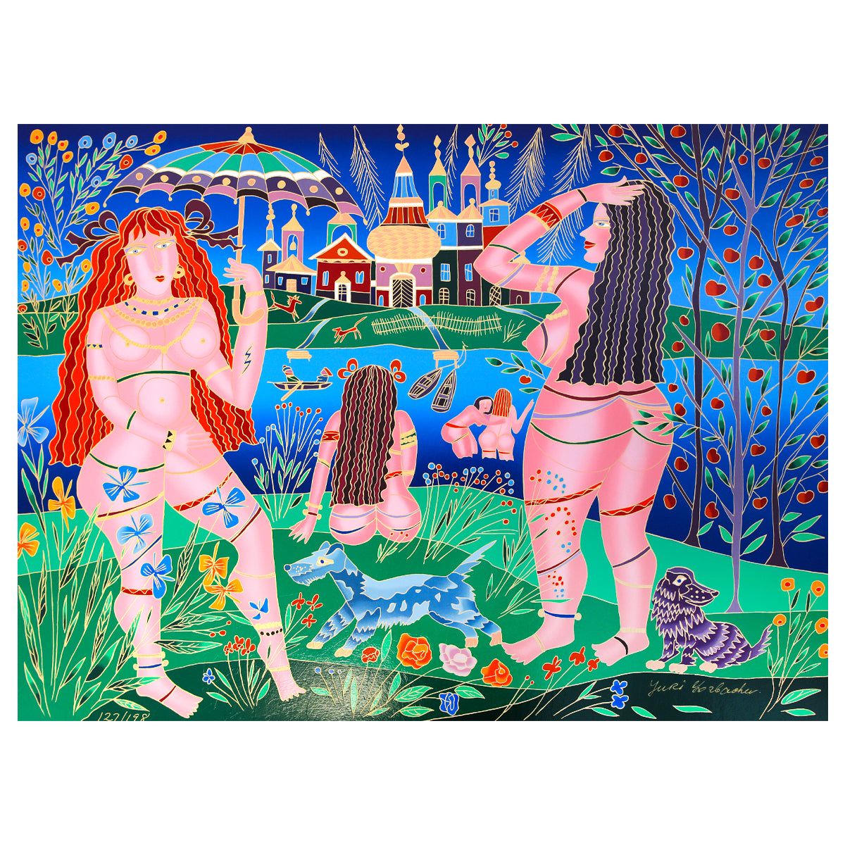 Yuri Gorbachev- Serigraph "The Bathers"