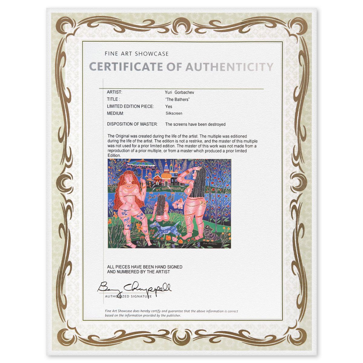 Yuri Gorbachev- Serigraph "The Bathers"